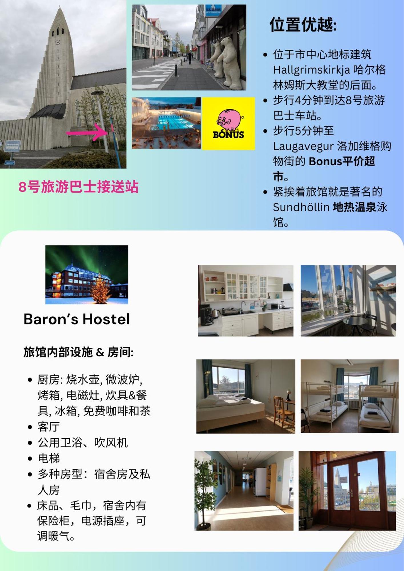 Baron'S Hostel レイキャヴィーク エクステリア 写真